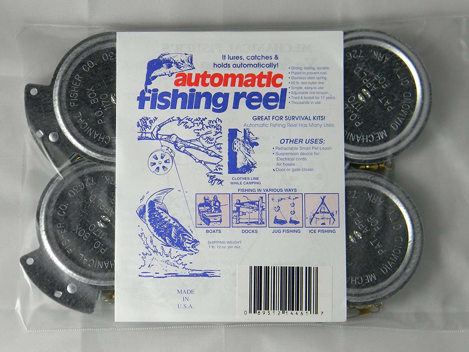 Mechanical Fisher Automatic Fishing Reels (Yo Yos), Box of 12